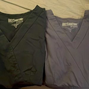 2 scrub tops greys anatomy